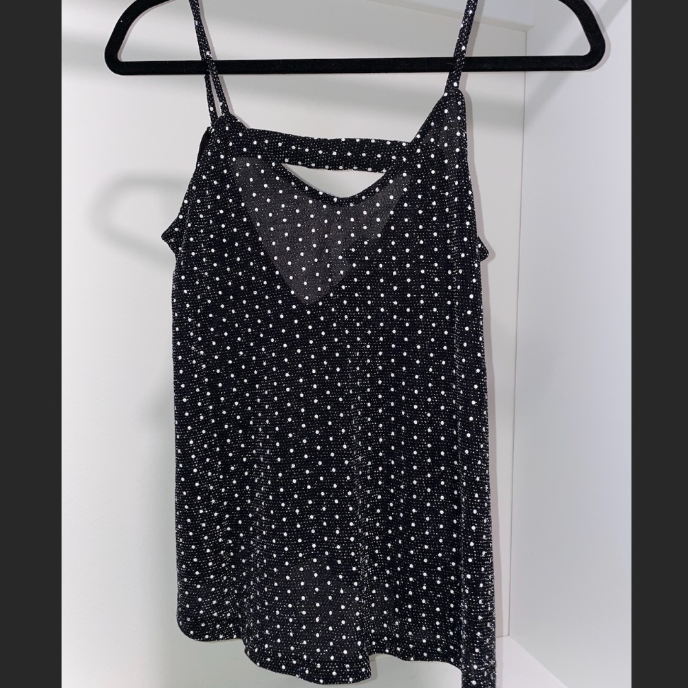 Sparkle/shimmery top- black with silver